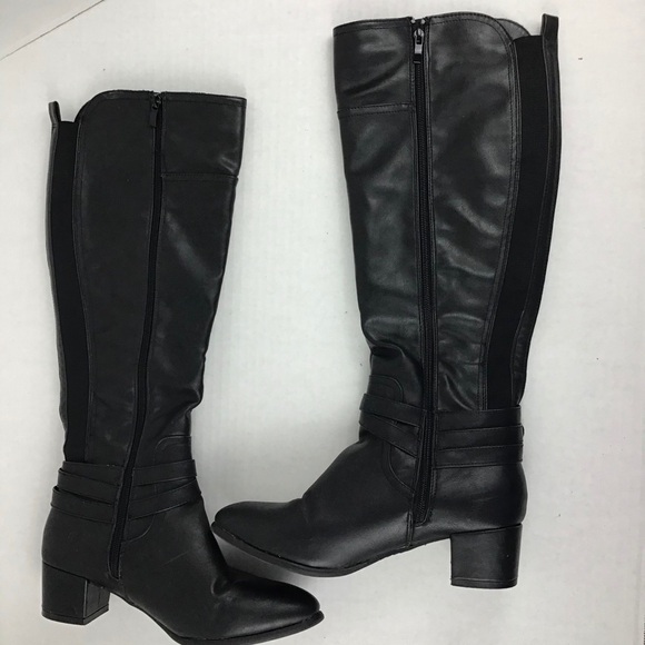 Angelina by De Blossom Black Tall “Tiffany” Boots - Picture 2 of 11